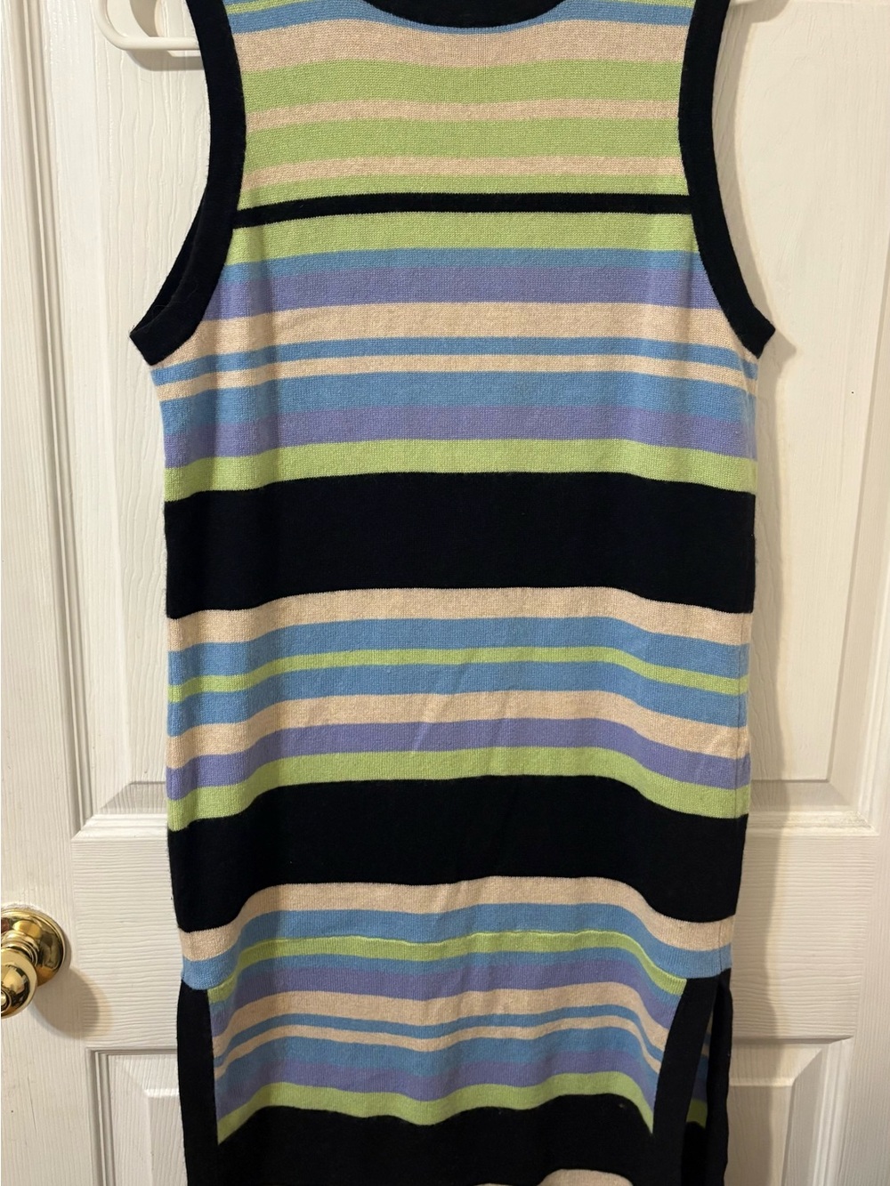 William Randal Striped Sleeveless Knit Dress Cashmere and Sild blended